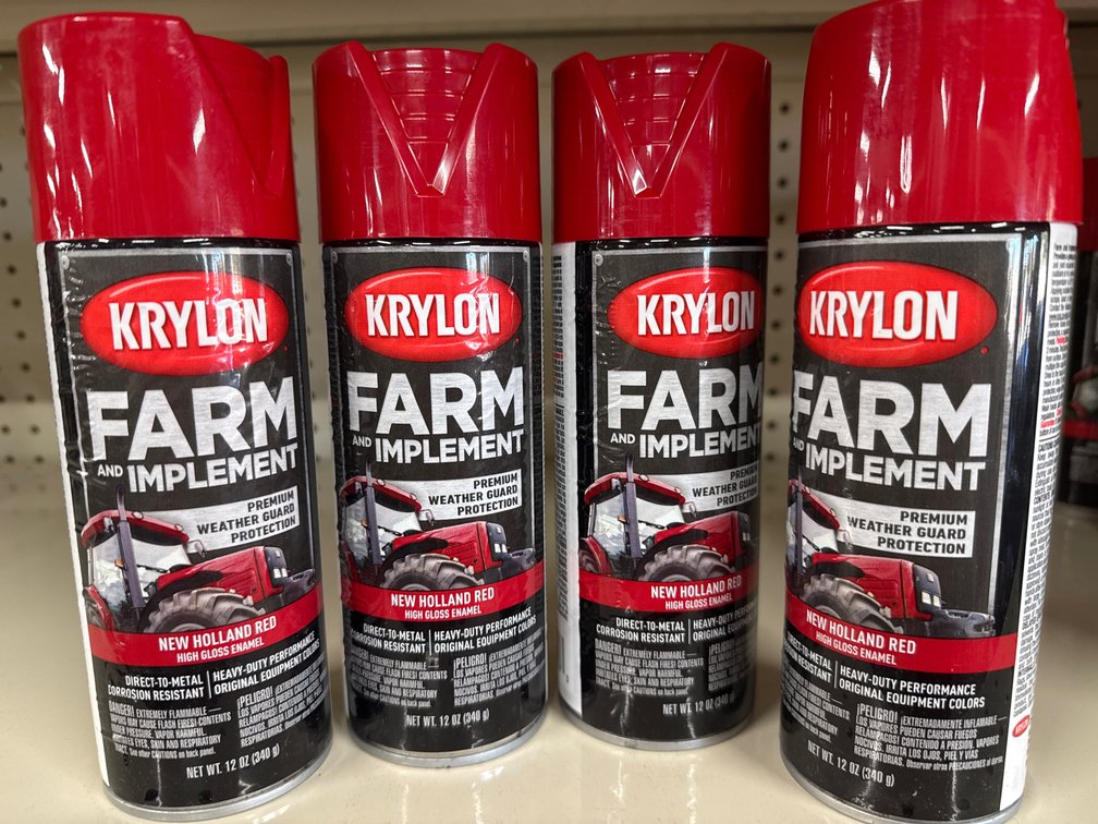 4 krylon farm implement - new holland red