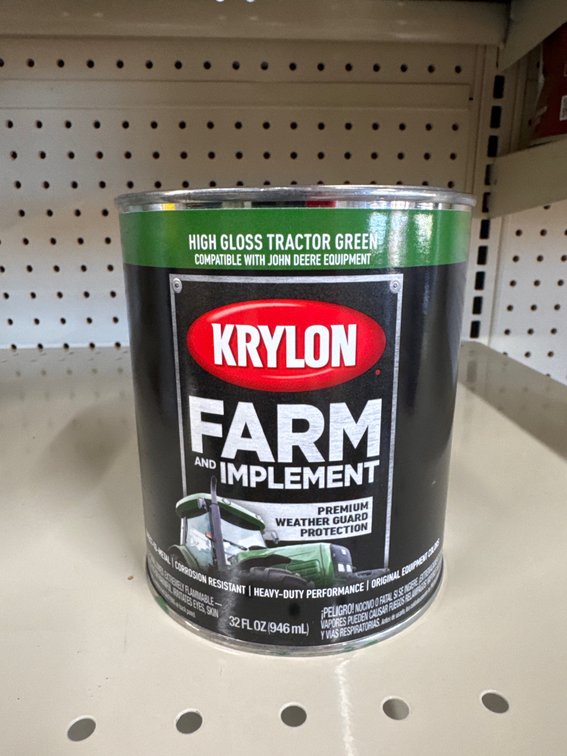 1 quart krylon farm implement tractor green