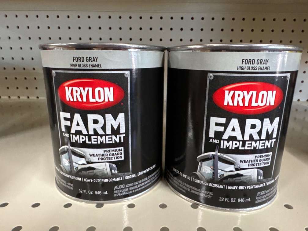 2 quarts krylon farm implement Ford gray