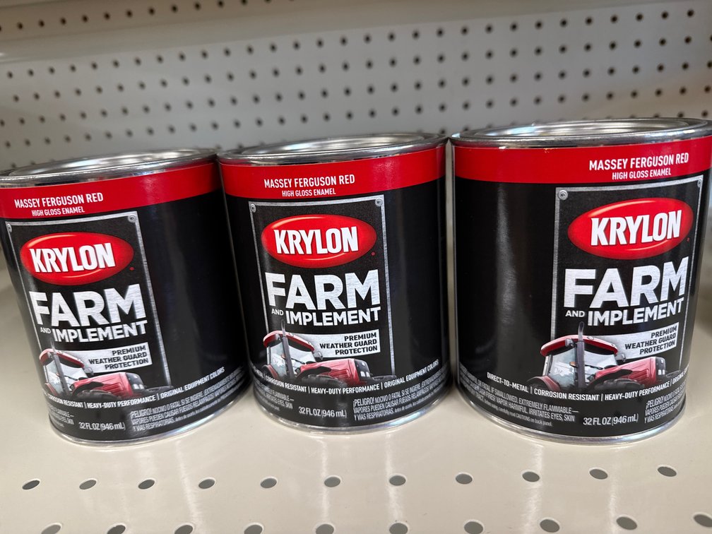 3 quarts krylon farm implement massey ferguson red
