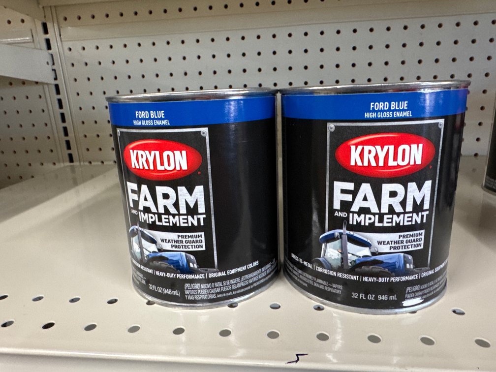 2 quarts krylon farm implement - ford blue