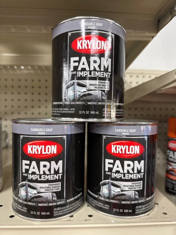 3 quarts krylon farm implement sandable gray