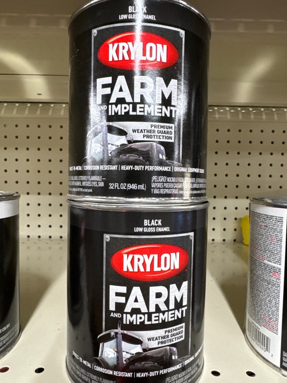2 quarts krylon farm implement Black low gloss