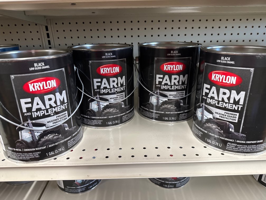 4 gallons krylon farm implement black low gloss