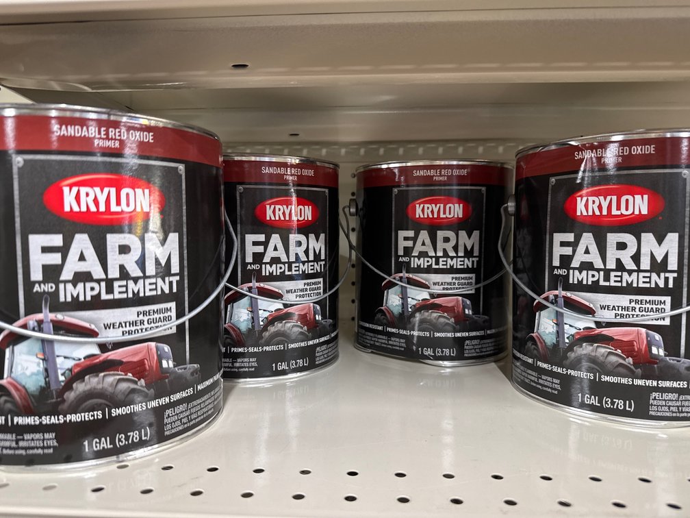 4 gallons krylon farm implement - sandable red oxide