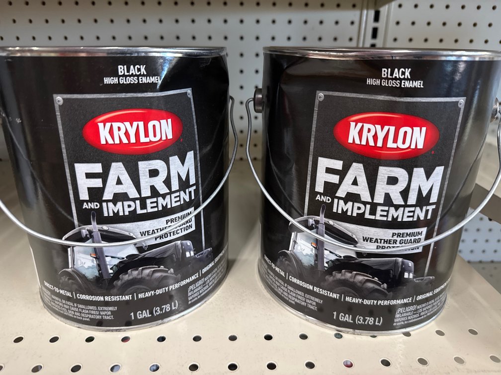 2 gallons krylon farm implement black high gloss