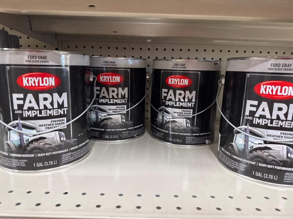 4 gallons krylon farm implement Ford gray