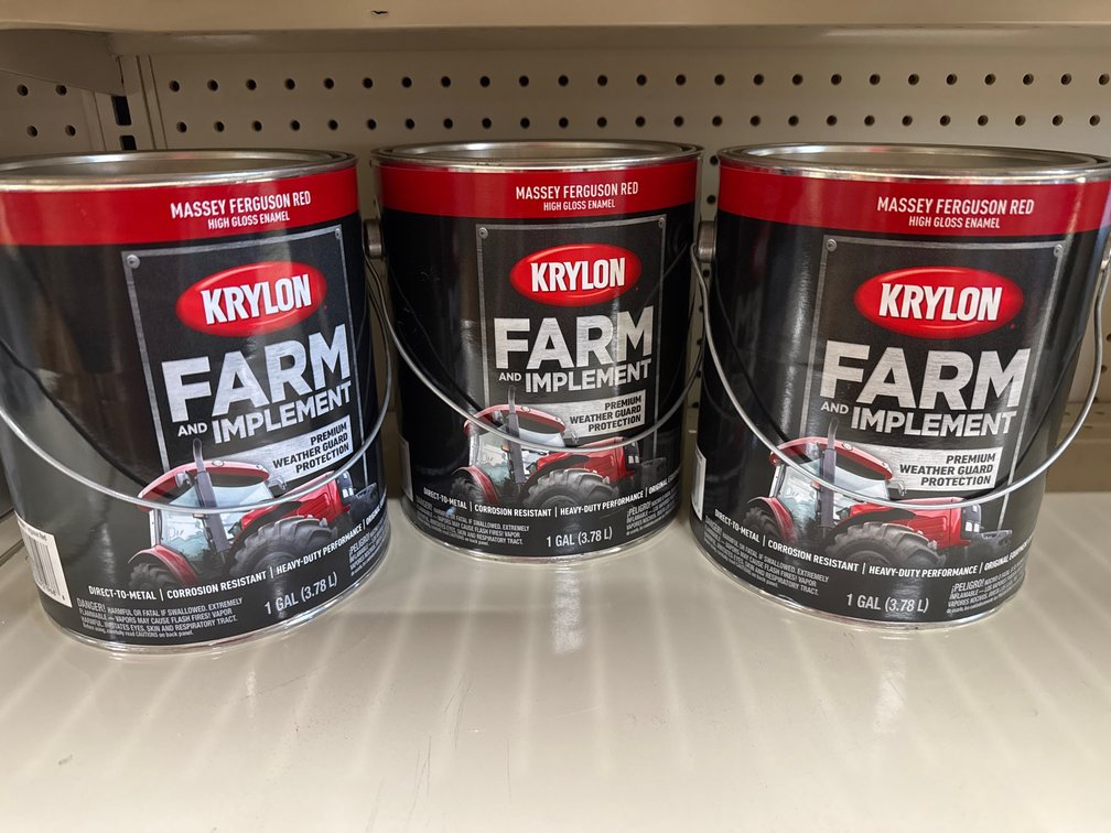3 gallons krylon farm implement massey Ferguson red