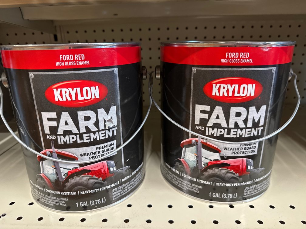 2 gallons krylon farm implement ford red