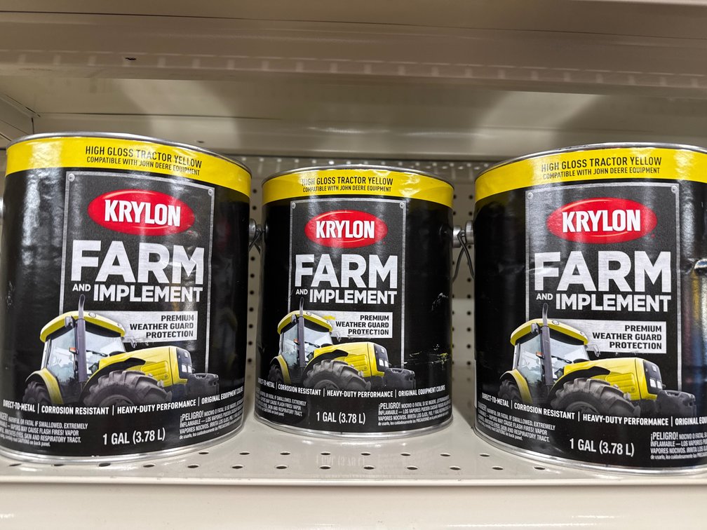 3 gallons krylon farm implement tractor yellow