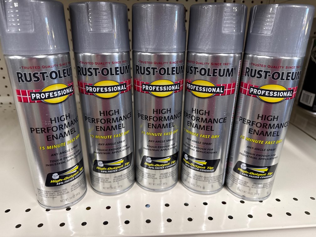 5 rust-oleum spray cans