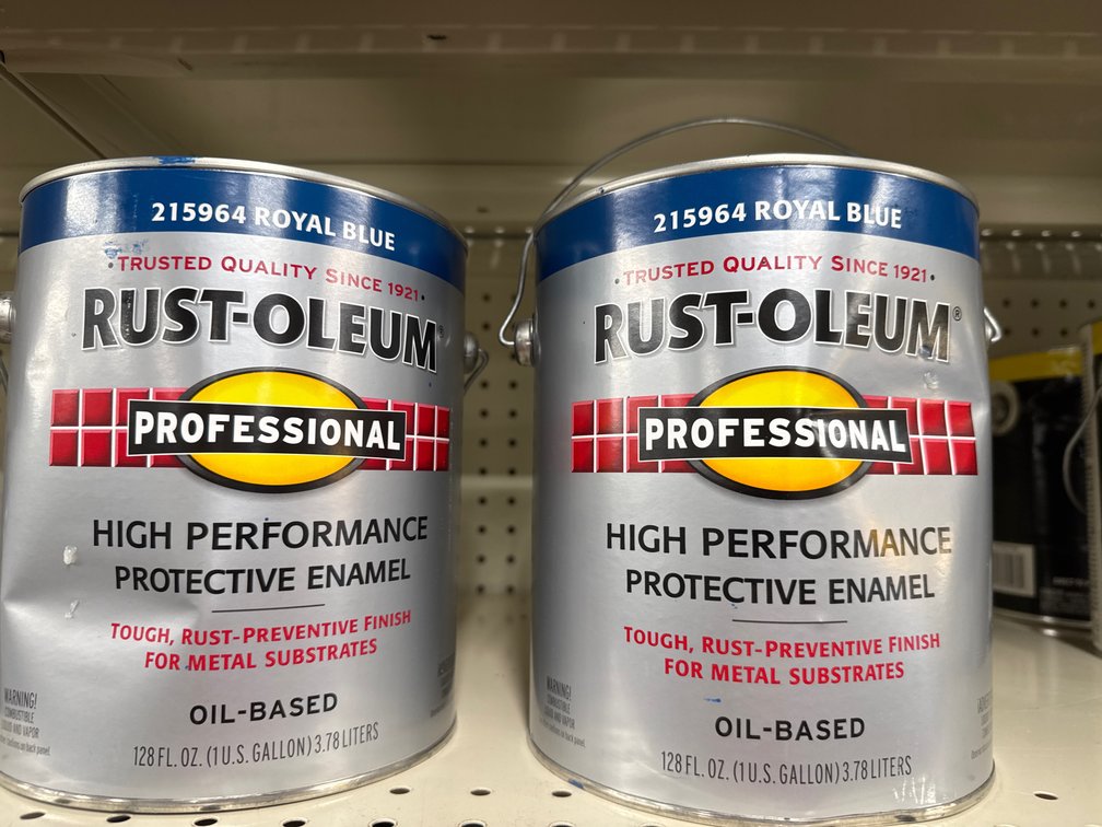 2 rust-oleum gallons royal blue