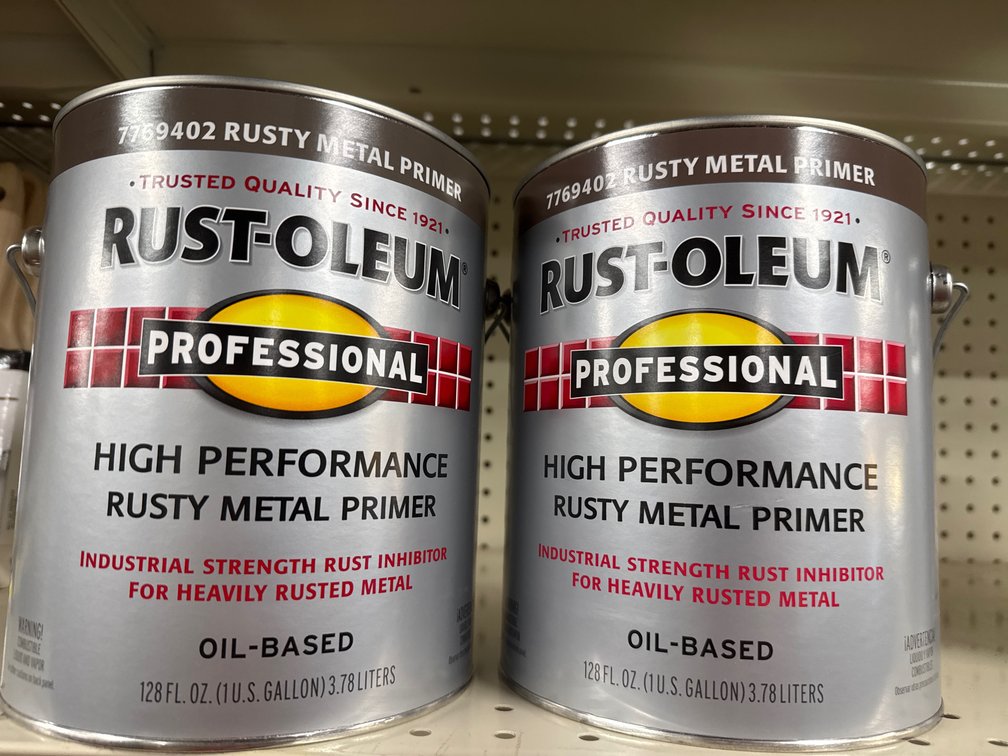 2 rust-oleum gallons Rusty metal primer