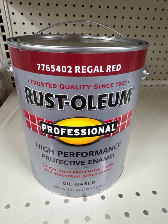 1 rust-oleum gallon regal red