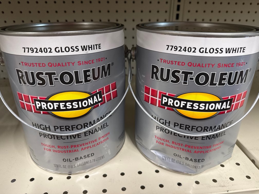 2 rust-oleum gallons Gloss white