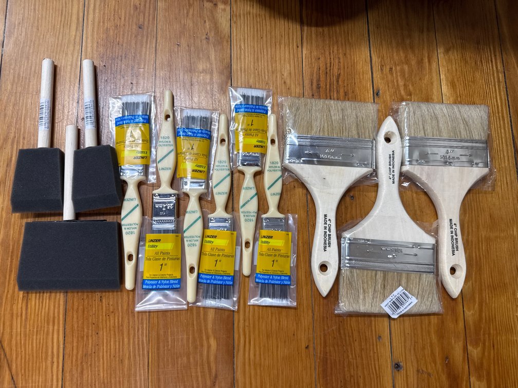 Lot of paintbrushes