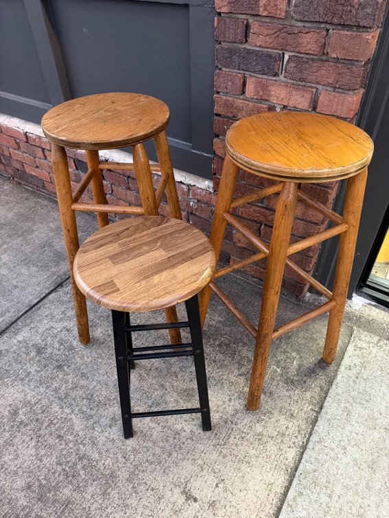 Lot of 3 Stools