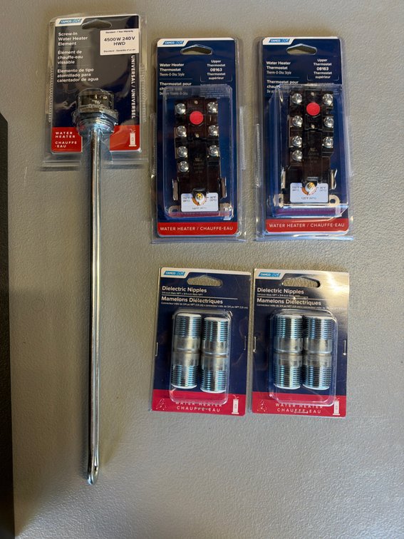 Lot of Water Heater Supplies