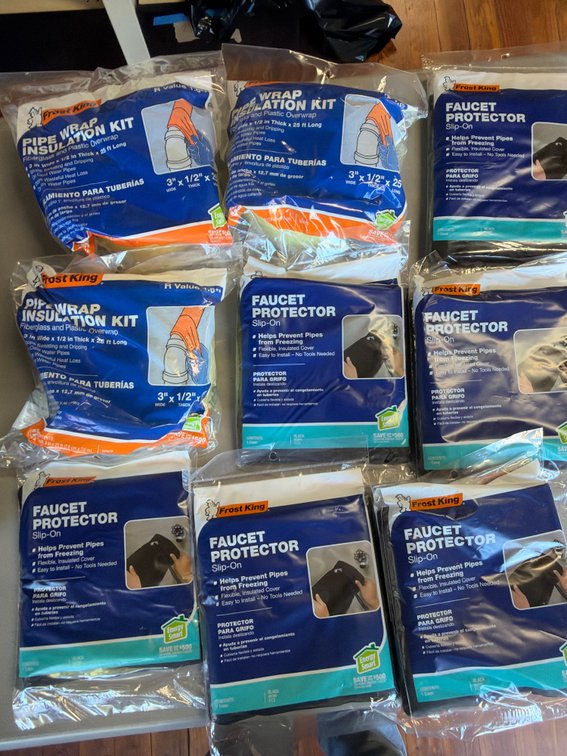 Lot of Faucet Protectors and Pipe Insulation Kits