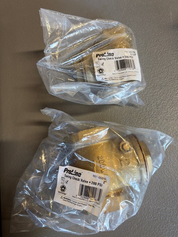Lot of Swing Check Valves