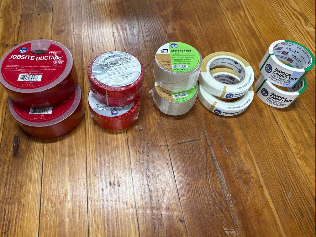 Variety of tapes