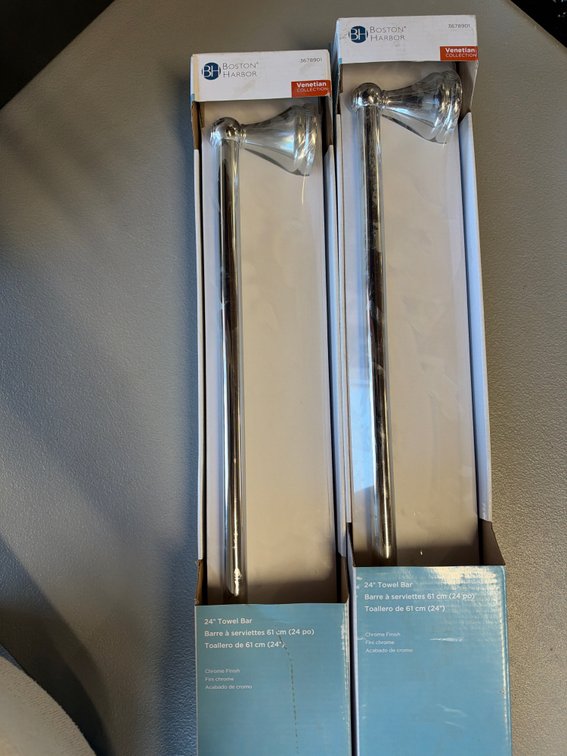 2 Boston Harbor Chrome 24” Towel Bars
