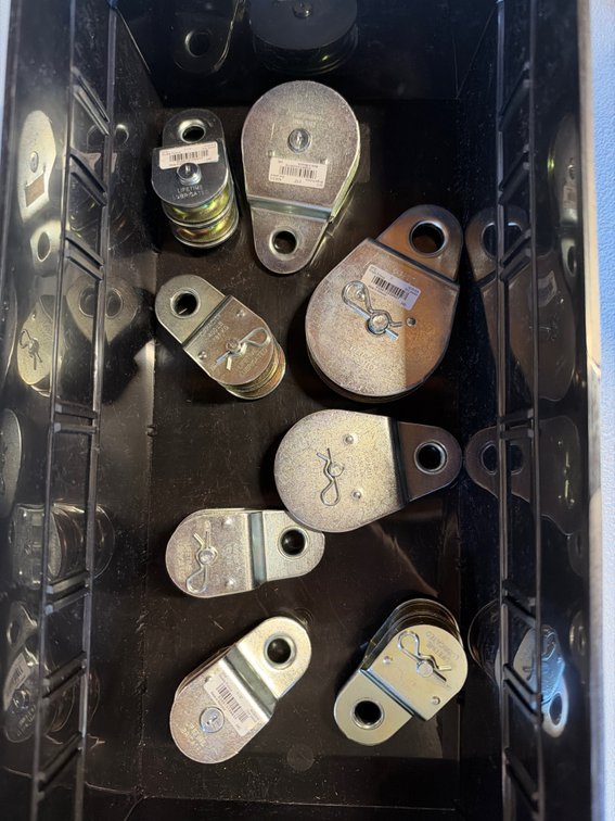 Lot of Single and Double Pulleys