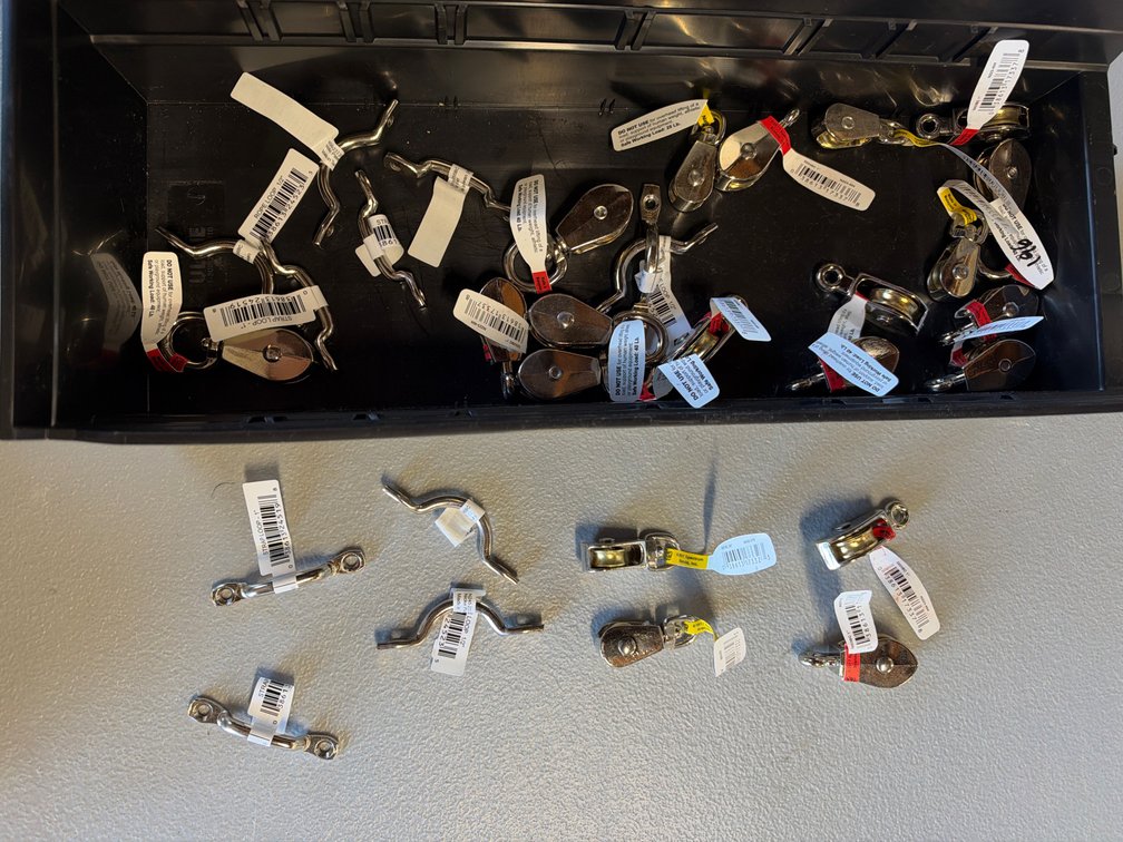 Lot of Strap Loops and Pulleys