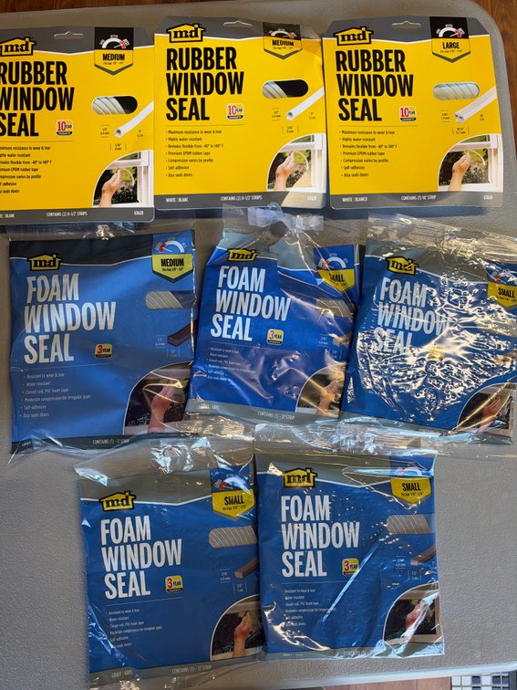 Lot of Assorted Foam and Rubber Window Seals