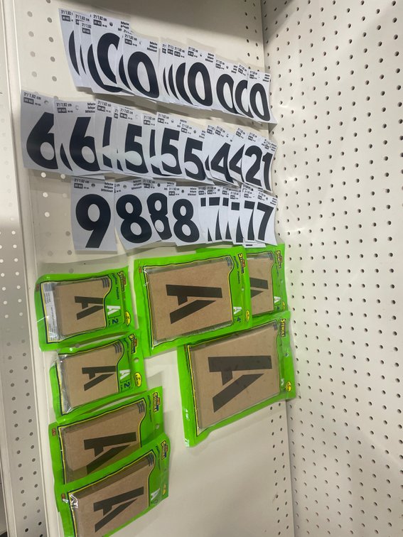 Lot of number stickers and stencils