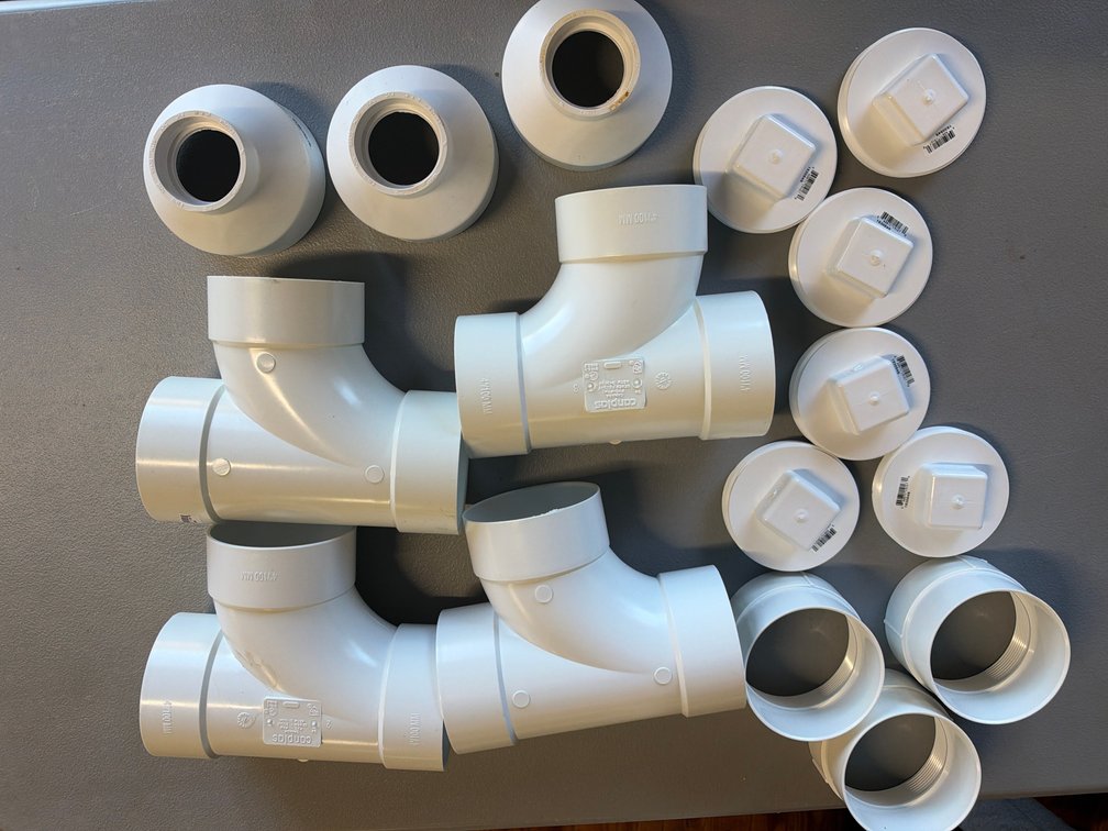 Lot of PVC Connectors and Caps