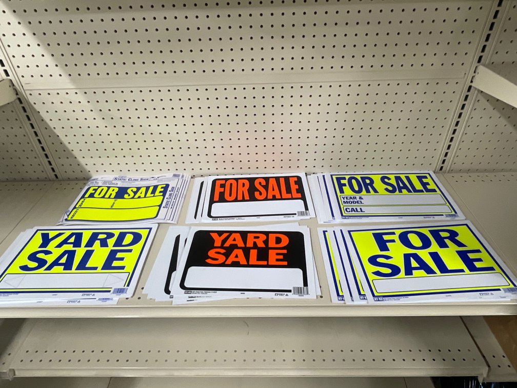 Lot of paper signs