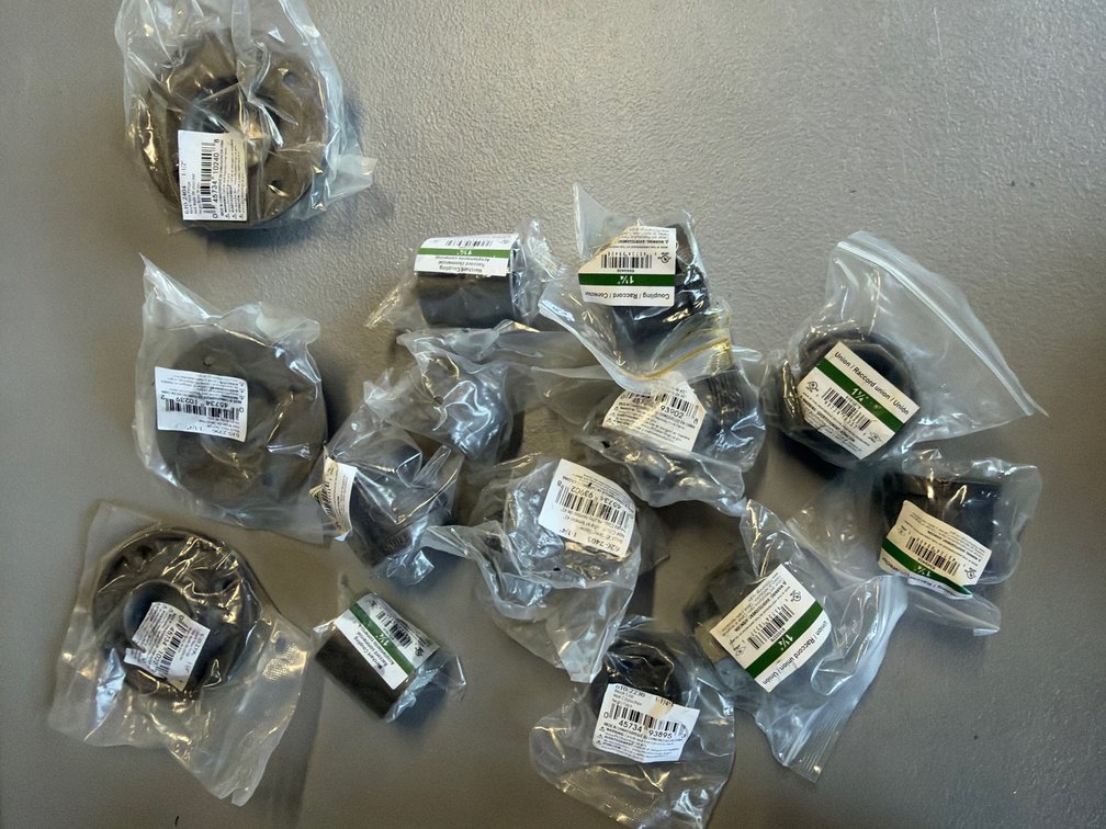 Lot of Black Unions and Floor Flanges