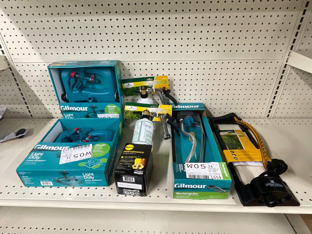 Lot of sprinklers/ miracle grow/ sprayer attachments