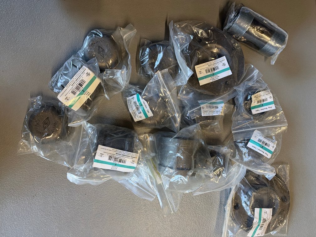 Lot of various pipe parts