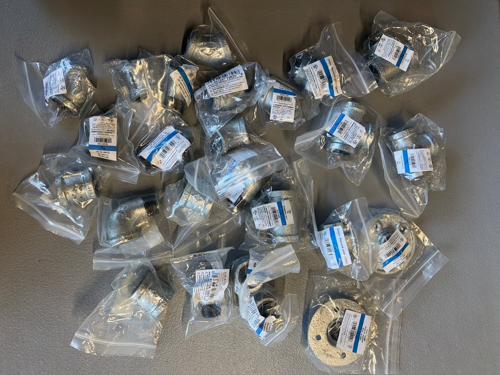 Lot of 3/4” pipe parts