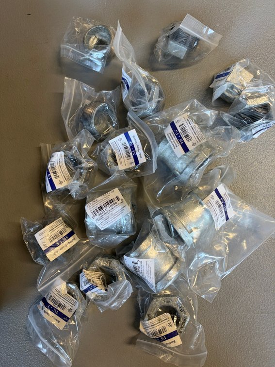 Lot of bushings and couplings
