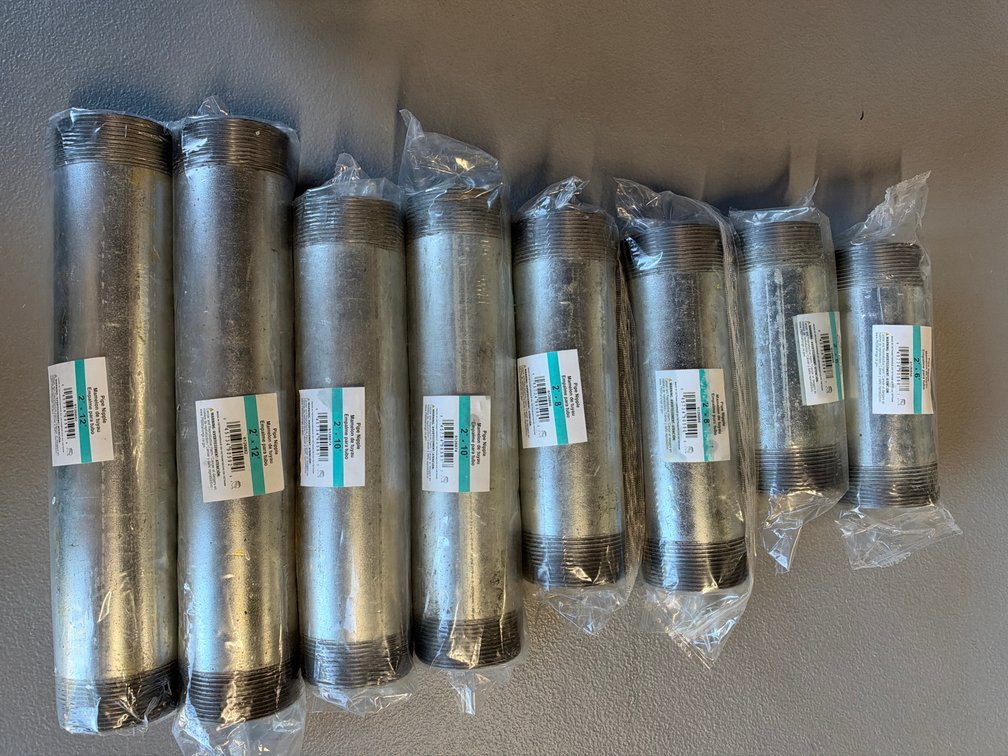 Lot of Assorted 2” Pipe Nipples