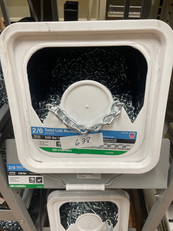 Lot of 2/0 twist link chain