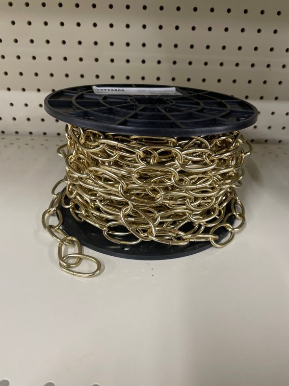 Lot of brass plated chain