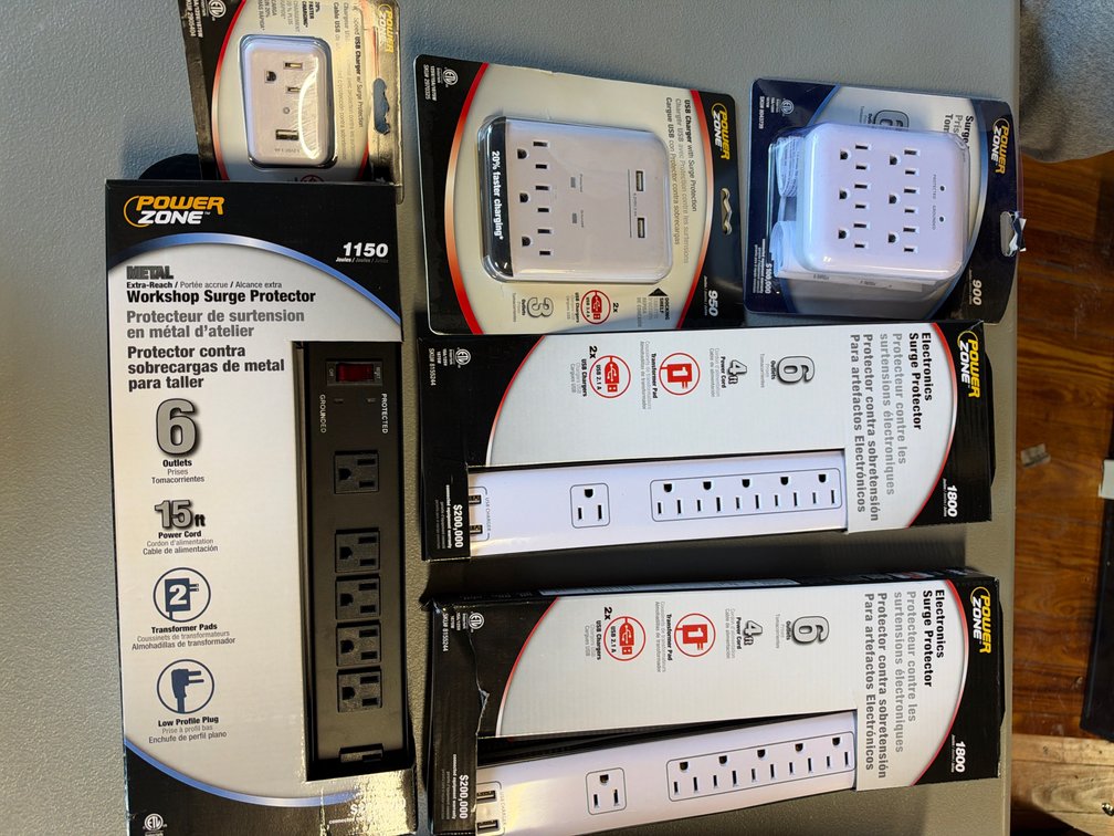 Lot of Surge Protectors and Tap