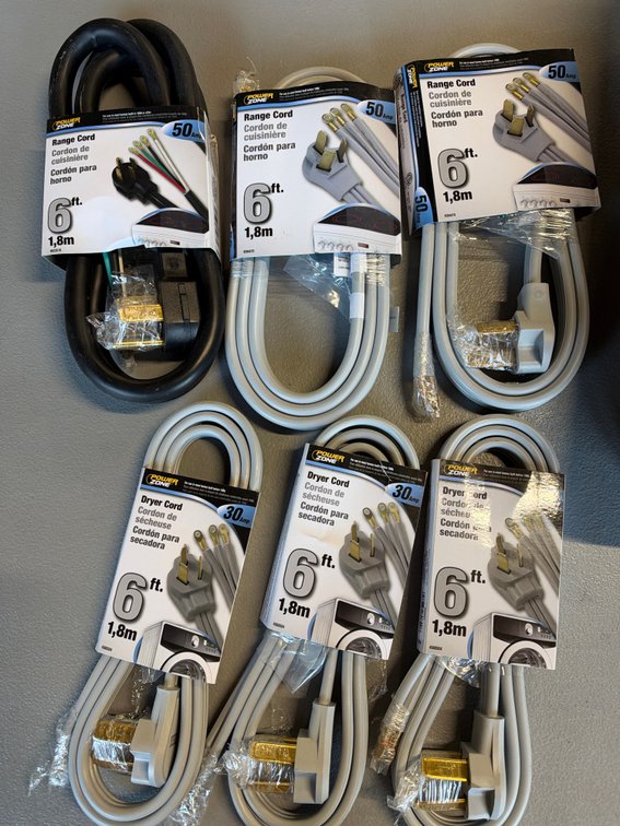 Lot of Range and Dryer Cords