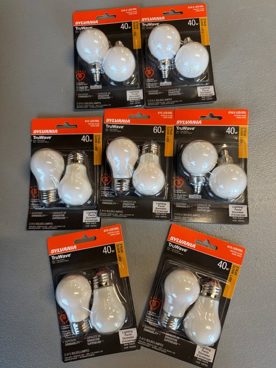 Lot of Soft White Lightbulbs
