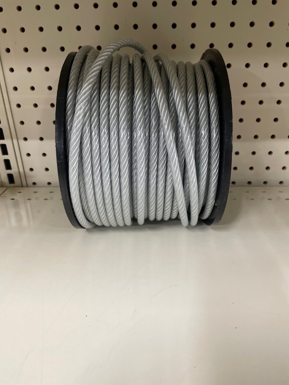 Lot of 1/4 galvanized cable vinyl coated
