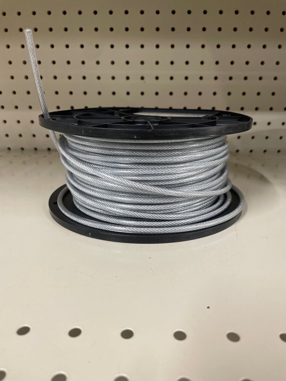 Lot of 3/32 galvanized cable vinyl coated