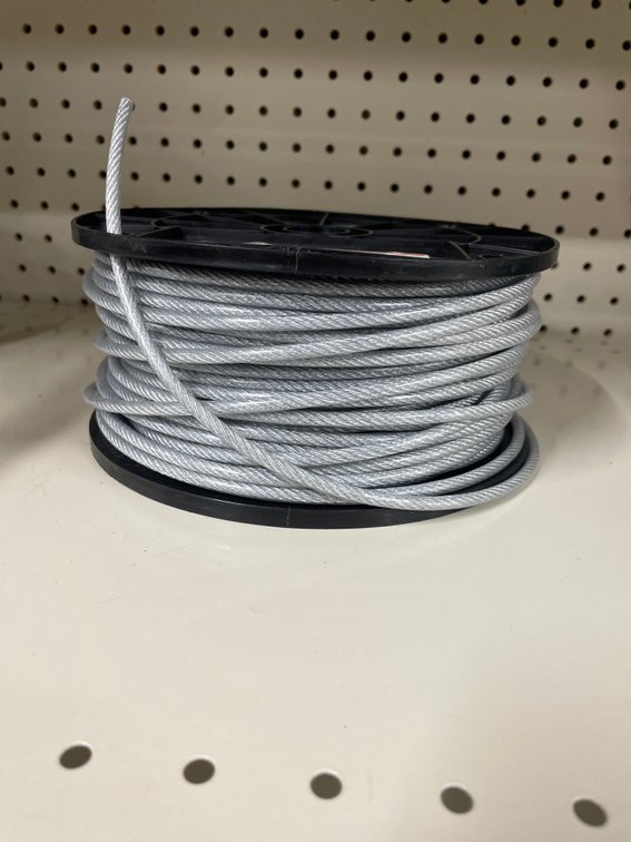 Lot of 1/8 galvanized vinyl coated cable