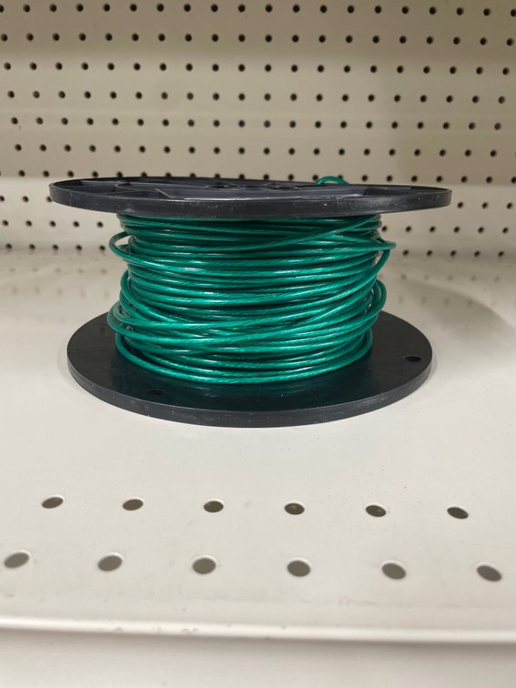 Lot of 1/16 galvanized vinyl coated cable