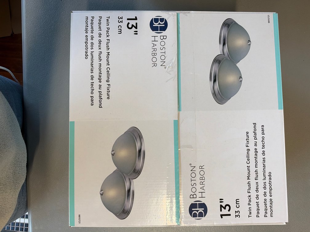 Lot of 13” Twin Pack Flush Mount Ceiling Fixture