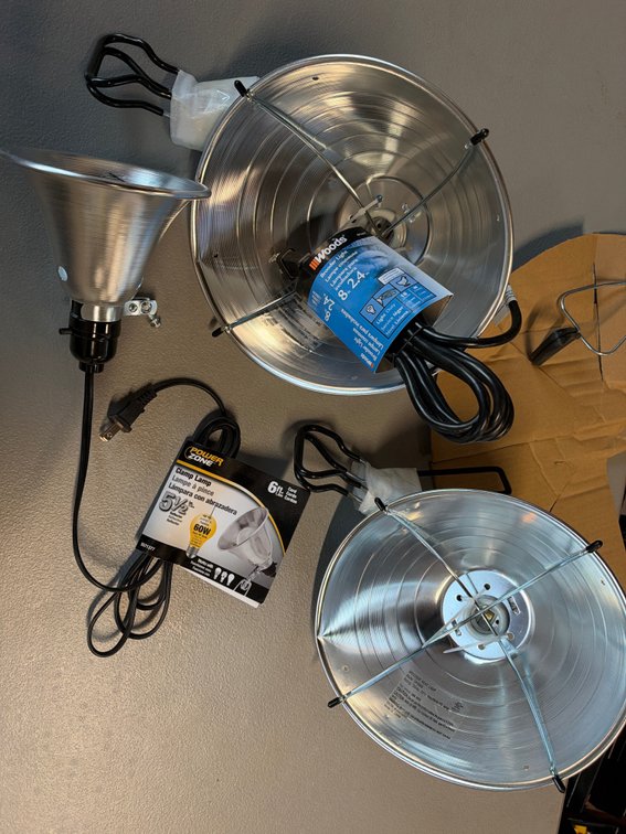 Lot of Brooder and Clamp Lamps