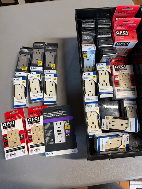 Lot of Assorted Receptacles and Outlets